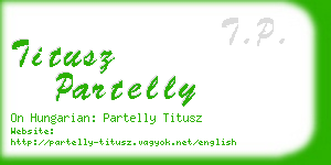 titusz partelly business card